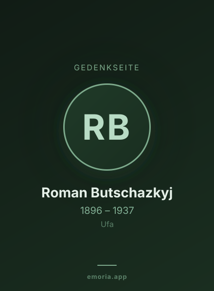 Gedenkportrait von Roman Butschazkyj