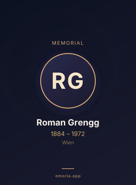 Memorial portrait of Roman Grengg