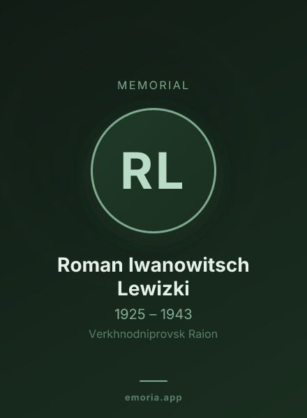 Memorial portrait of Roman Iwanowitsch Lewizki