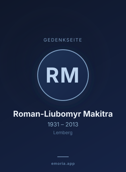 Gedenkportrait von Roman-Liubomyr Makitra