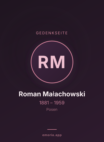 Gedenkportrait von Roman Małachowski