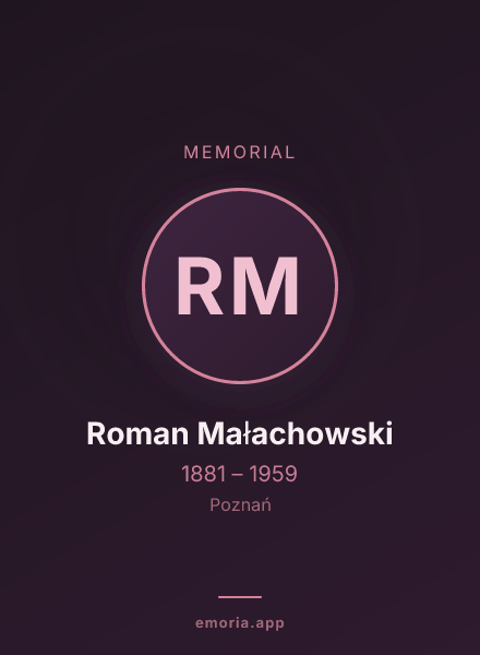 Memorial portrait of Roman Małachowski