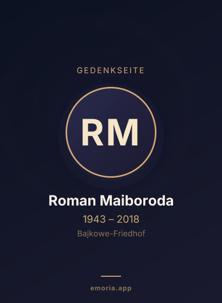 Gedenkportrait von Roman Maiboroda