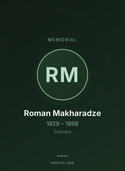 Memorial portrait of Roman Makharadze