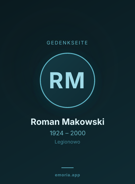 Gedenkportrait von Roman Makowski