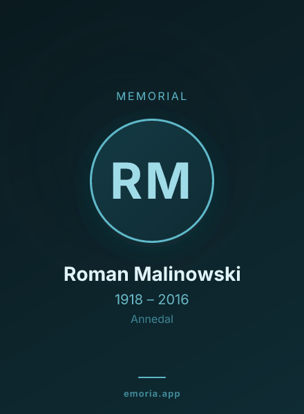 Memorial portrait of Roman Malinowski