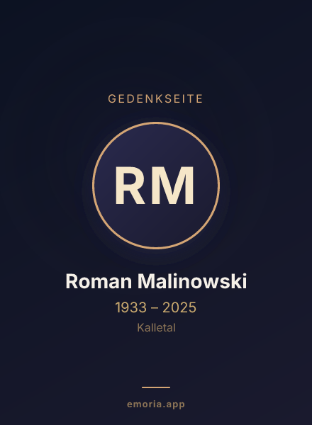 Gedenkportrait von Roman Malinowski