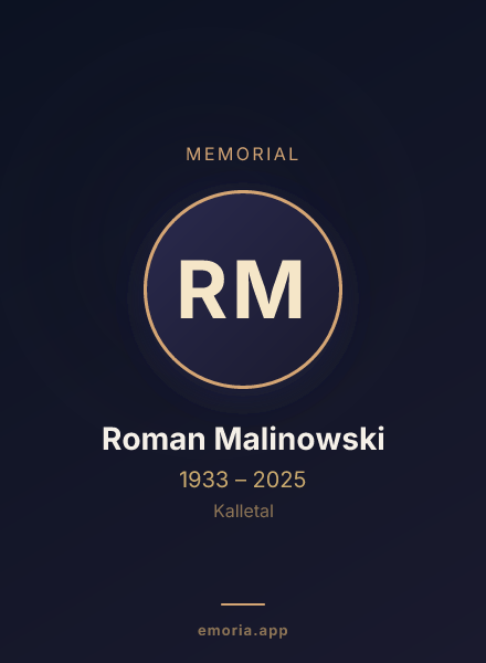 Memorial portrait of Roman Malinowski