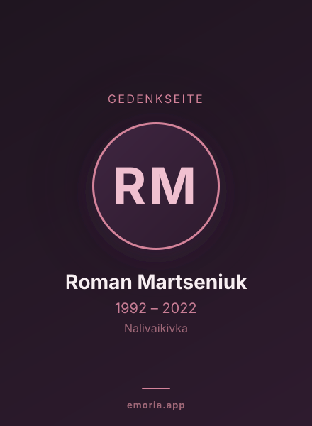 Gedenkportrait von Roman Martseniuk