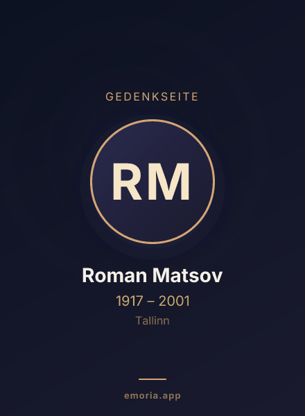 Gedenkportrait von Roman Matsov