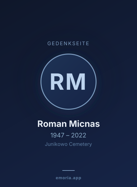Gedenkportrait von Roman Micnas