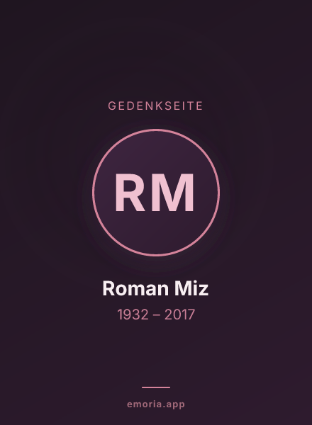 Gedenkportrait von Roman Miz