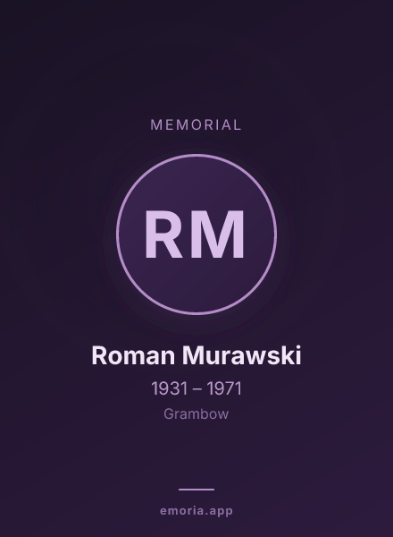 Memorial portrait of Roman Murawski