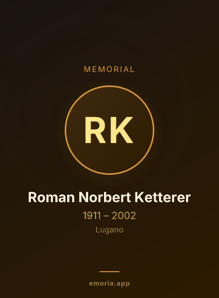 Memorial portrait of Roman Norbert Ketterer