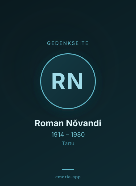 Gedenkportrait von Roman Nõvandi