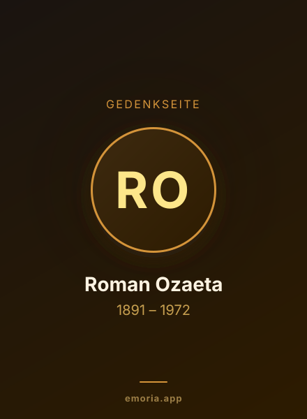 Gedenkportrait von Roman Ozaeta