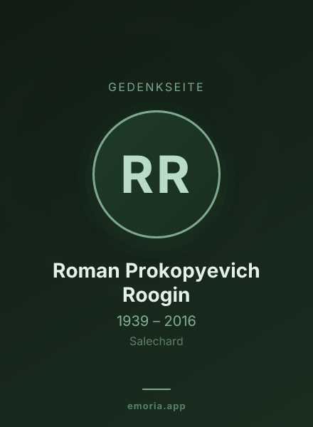 Gedenkportrait von Roman Prokopyevich Roogin