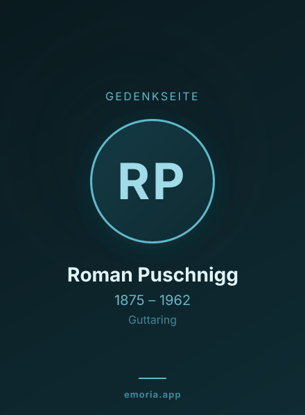 Gedenkportrait von Roman Puschnigg