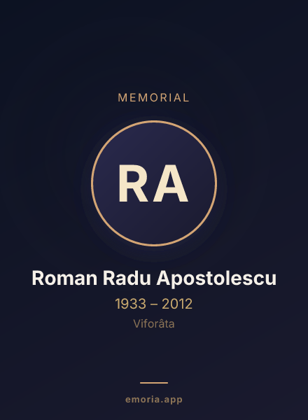 Memorial portrait of Roman Radu Apostolescu