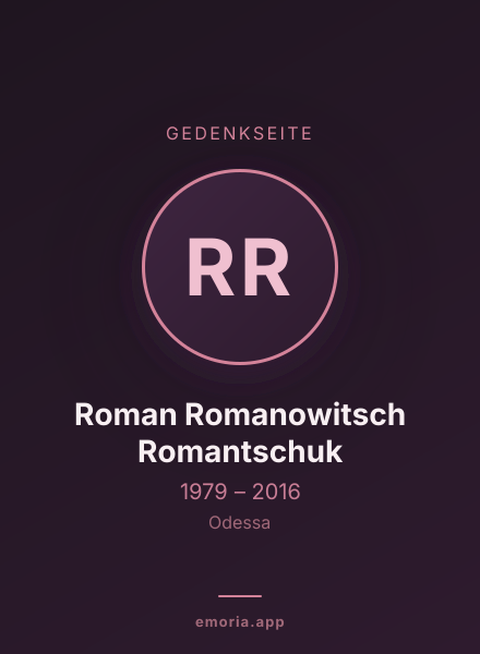 Gedenkportrait von Roman Romanowitsch Romantschuk