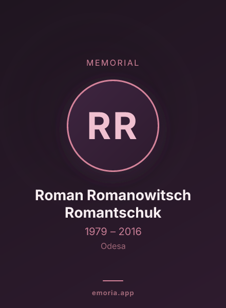 Memorial portrait of Roman Romanowitsch Romantschuk