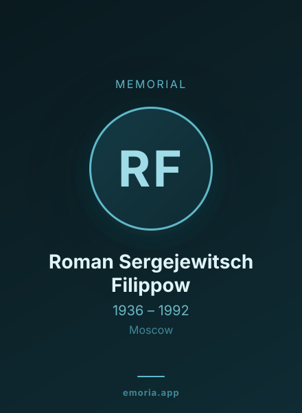 Memorial portrait of Roman Sergejewitsch Filippow