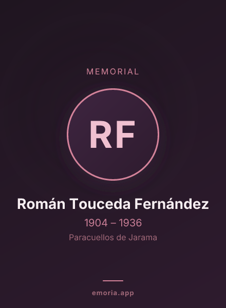 Memorial portrait of Román Touceda Fernández
