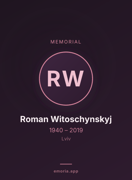 Memorial portrait of Roman Witoschynskyj