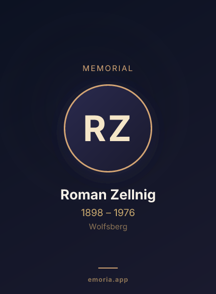 Memorial portrait of Roman Zellnig