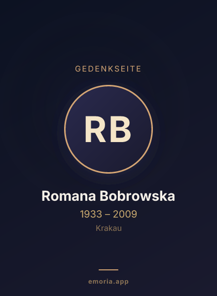 Gedenkportrait von Romana Bobrowska