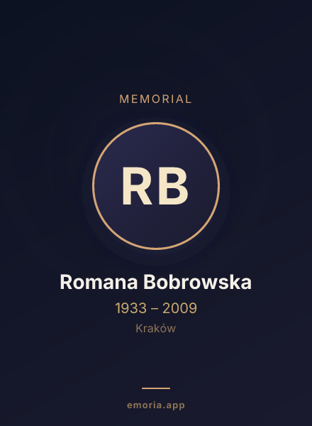Memorial portrait of Romana Bobrowska