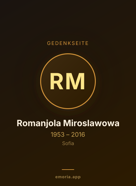 Gedenkportrait von Romanjola Miroslawowa