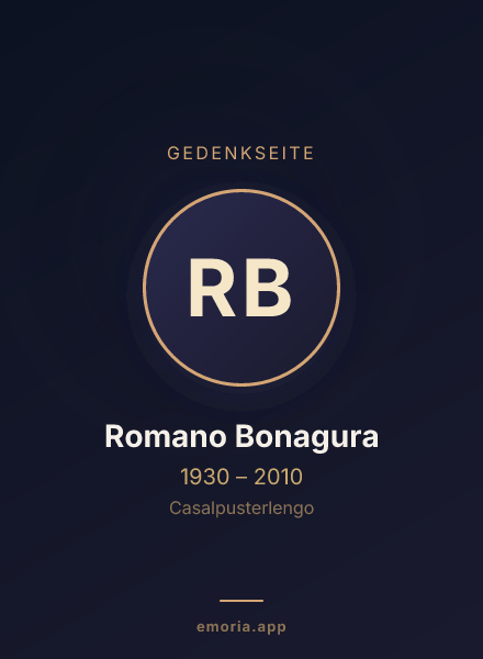 Gedenkportrait von Romano Bonagura
