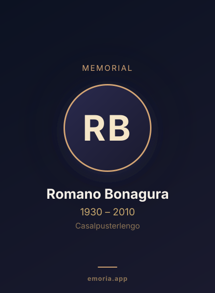 Memorial portrait of Romano Bonagura