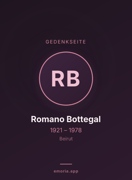 Gedenkportrait von Romano Bottegal