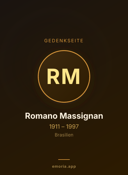 Gedenkportrait von Romano Massignan