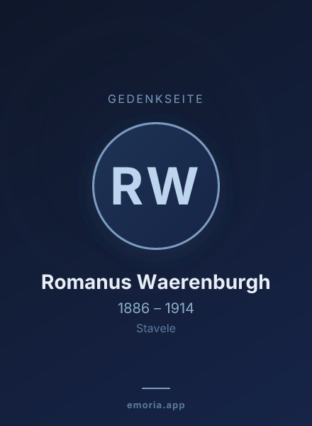 Gedenkportrait von Romanus Waerenburgh