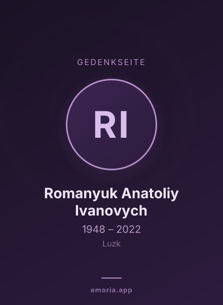 Gedenkportrait von Romanyuk Anatoliy Ivanovych
