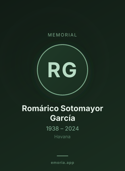 Memorial portrait of Romárico Sotomayor García
