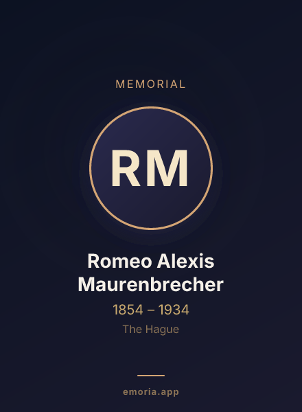 Memorial portrait of Romeo Alexis Maurenbrecher