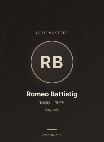 Gedenkportrait von Romeo Battistig