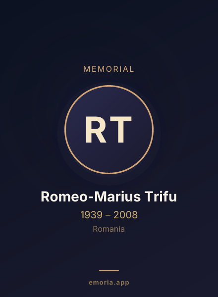 Memorial portrait of Romeo-Marius Trifu