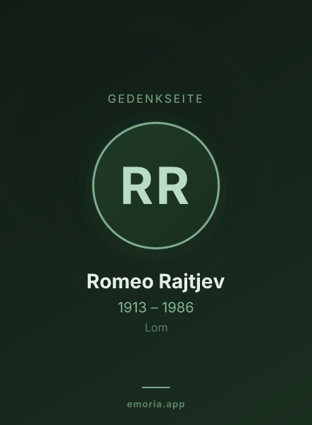 Gedenkportrait von Romeo Rajtjev