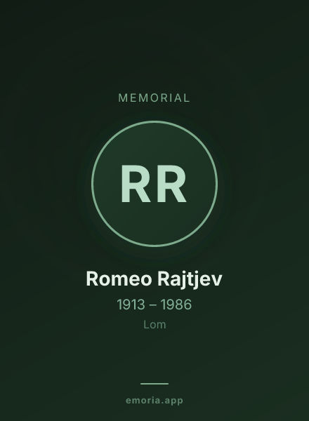 Memorial portrait of Romeo Rajtjev