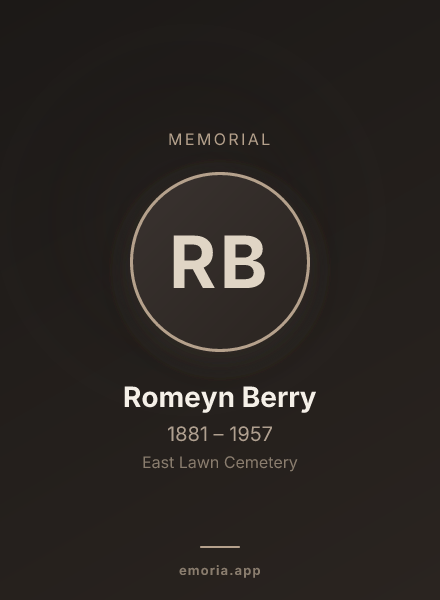 Memorial portrait of Romeyn Berry