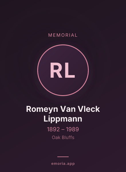 Memorial portrait of Romeyn Van Vleck Lippmann