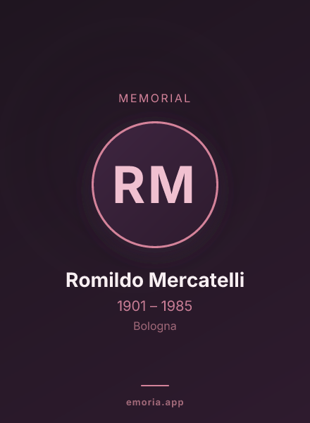 Memorial portrait of Romildo Mercatelli