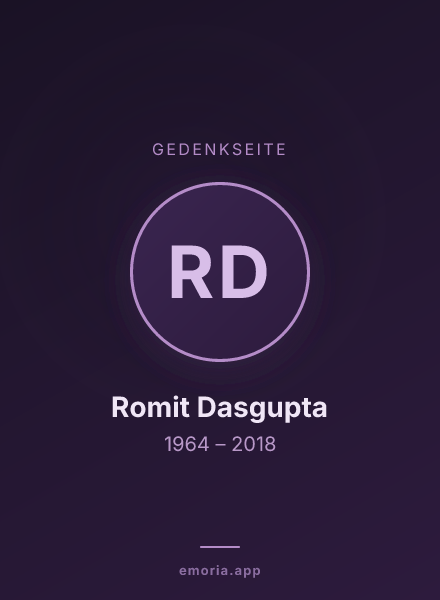 Gedenkportrait von Romit Dasgupta