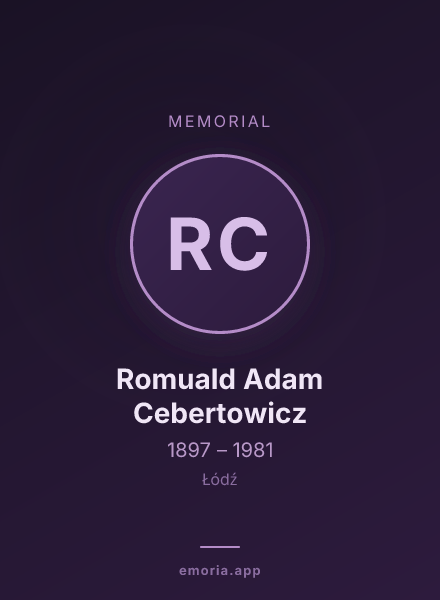 Memorial portrait of Romuald Adam Cebertowicz