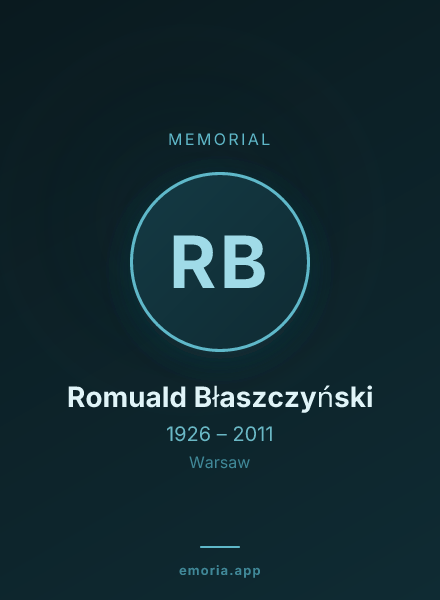 Memorial portrait of Romuald Błaszczyński
